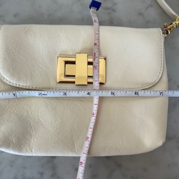 ROWALLAN Crossbody/Clutch Leather Off White - Picture 14 of 15